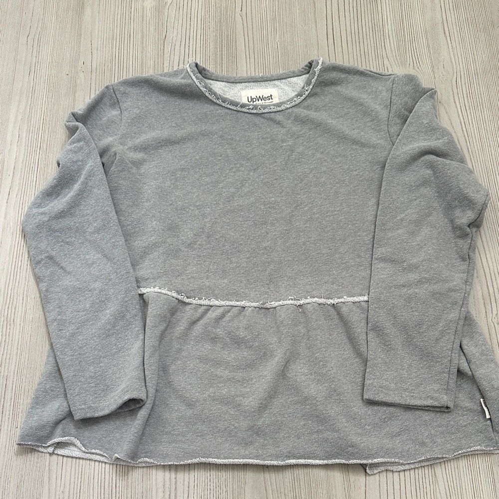 UpWest women’s Long Sleeve peplum sweatshirt